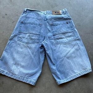 Vintage Southpole Bamboo Weave Blue Tab Baggy Jean Shorts Jorts Y2K 90s Grail